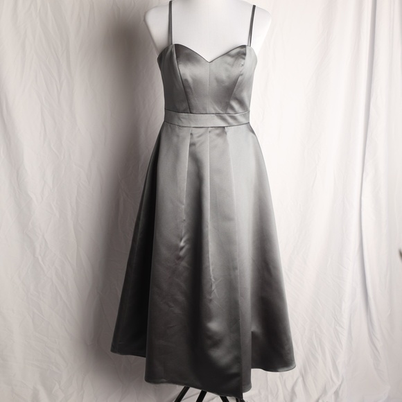 Sorella Vita 8652 Steel Grey Waltz Length Dress Size 10 (Size 6-8) - Picture 2 of 13